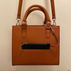 Carlos Santana Cognac Boxy Satchel